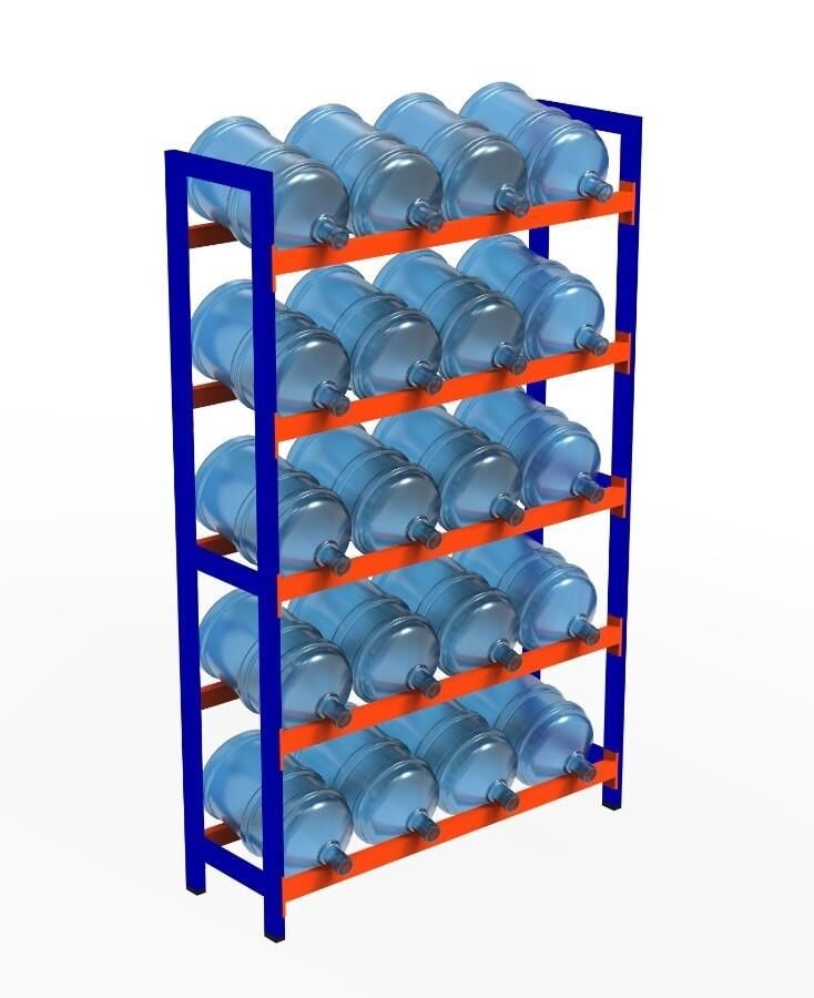 5 Katlı Damacana Rafı - Damacana İstifleme Rafı