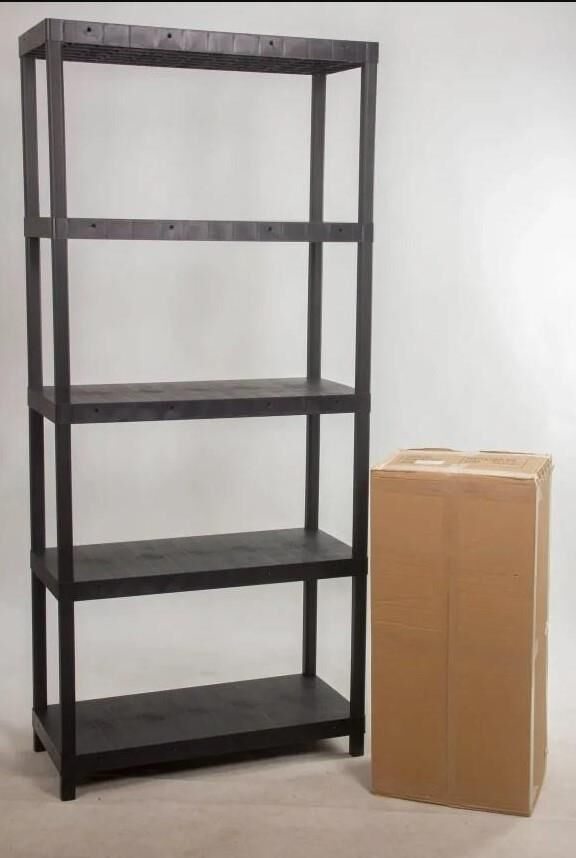 5 Katlı Delikli Plastik Raf 31x93x210 Cm - Depo, Arşiv, Kiler, Dosya, Market, Bakkal Rafı