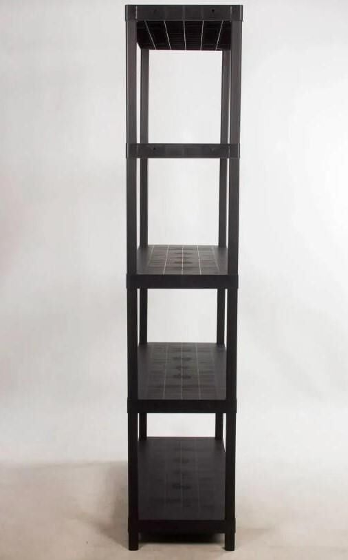 5 Katlı Delikli Plastik Raf 31x93x210 Cm - Depo, Arşiv, Kiler, Dosya, Market, Bakkal Rafı