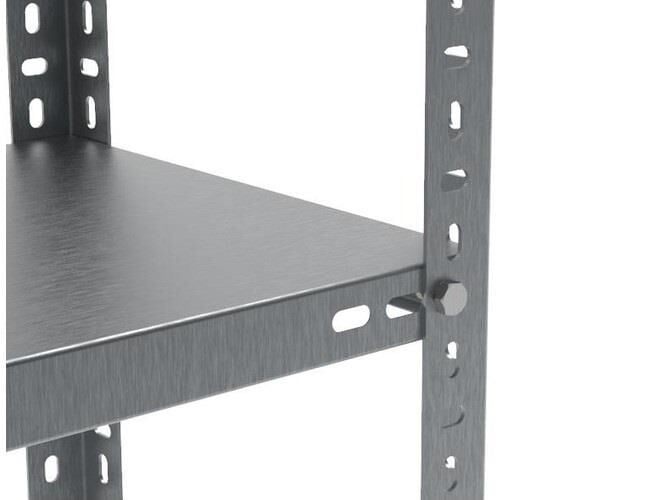 5 Katlı 3'lü Bitişik Paslanmaz Krom Raf - Inox Soğuk Oda Rafı, Buzhane Rafı