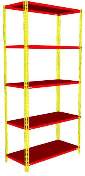 Sarı Kırmızı Taraftar Rafı - 5 Katlı Taraftar Rafları