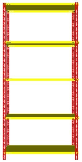 Sarı Kırmızı Taraftar Rafı - 5 Katlı Taraftar Rafları