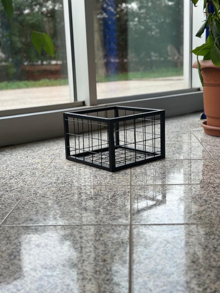 Metal Tel Kasa Sepet  - Depolama Kasası,  Sele Sepet