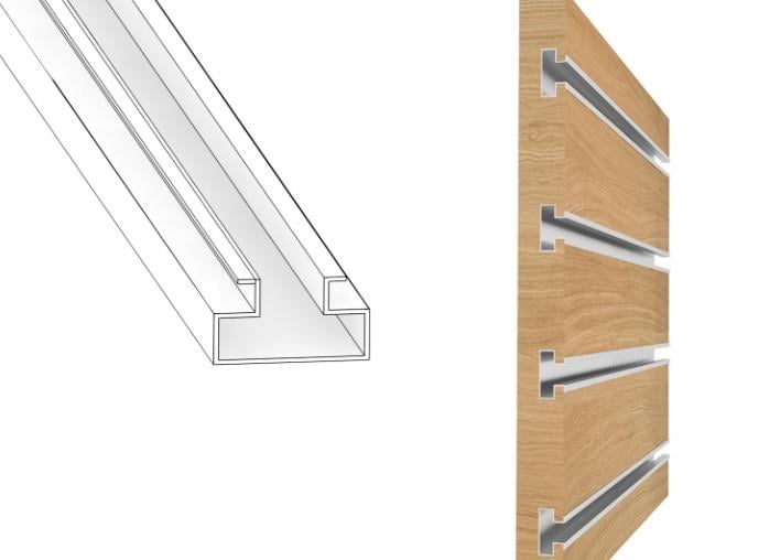 Kanal Alüminyum -2 Adet Oluklu Raf Sistem Yayı 2 Adet Kanal Alüminyum - Raf Kanalı, Oluklu Raf Sistemi Rayı