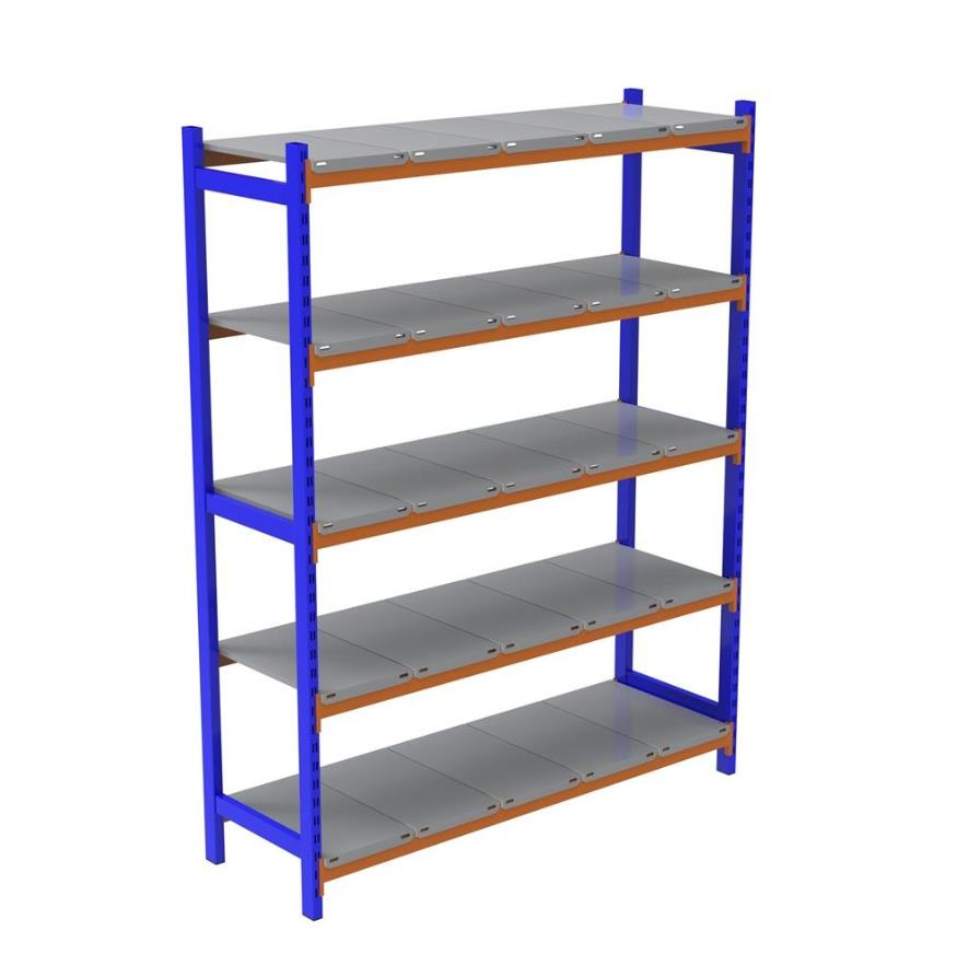 5 Katlı Depo Rafı - 300-350 Kg Taşıma Kapasiteli Hafif Rack Raf