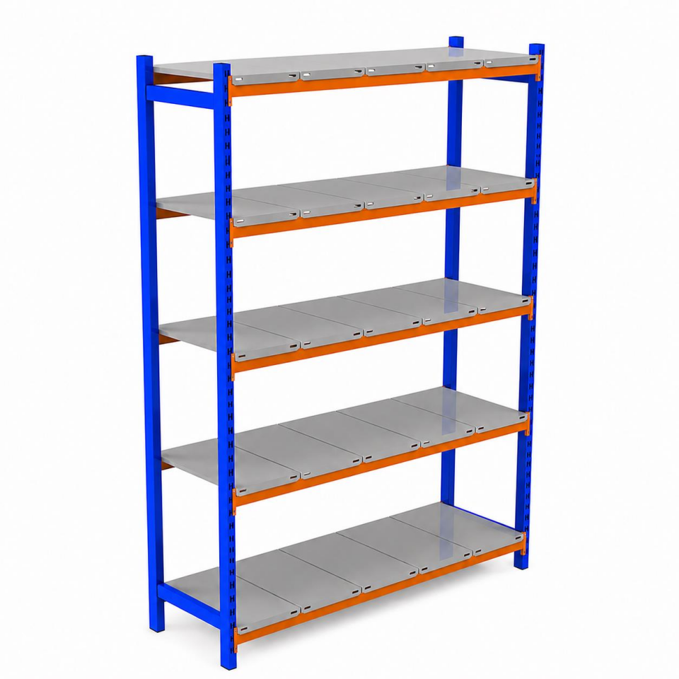 5 Katlı Depo Rafı - 300-350 Kg Taşıma Kapasiteli Hafif Rack Raf