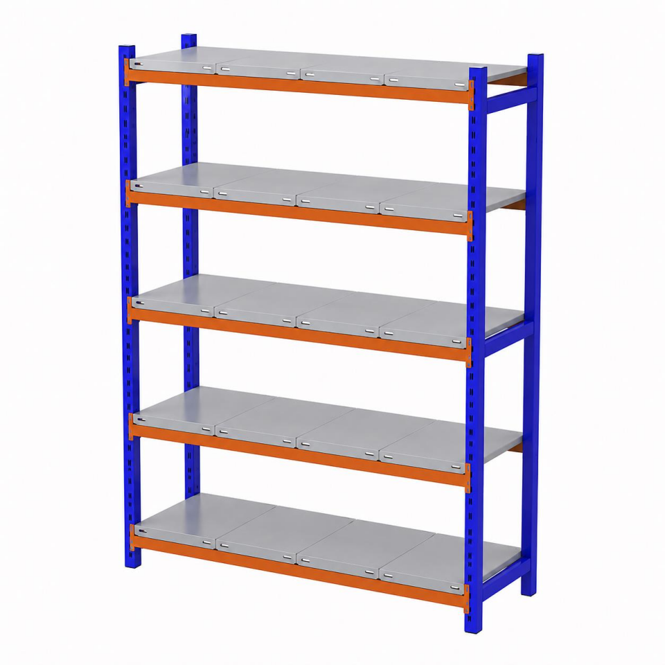 5 Katlı Depo Rafı - 300-350 Kg Taşıma Kapasiteli Hafif Rack Raf