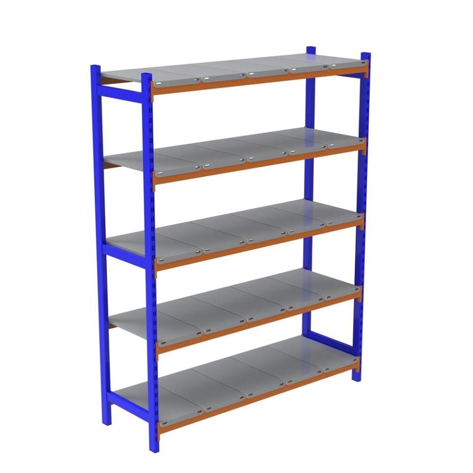 5 Katlı Depo Rafı - 300-350 Kg Taşıma Kapasiteli Hafif Rack Raf