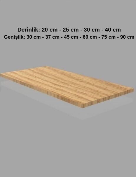 1 Adet Ahşap Raf - Suntalam Tekli Raf