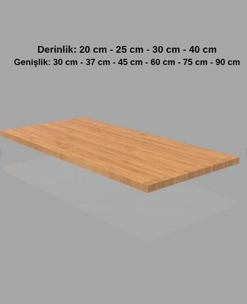 1 Adet Ahşap Raf - Suntalam Tekli Raf