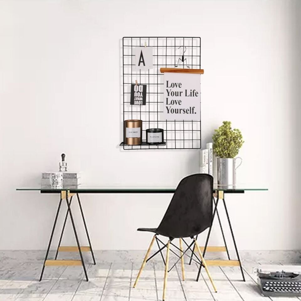 Tel Fotoğraf Askısı. Duvar Askılığı, Notluk - 45X60 cm