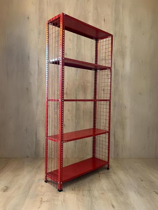5 Katlı Renkli Tel Kafes Çelik Raf - Dekoratif Raf