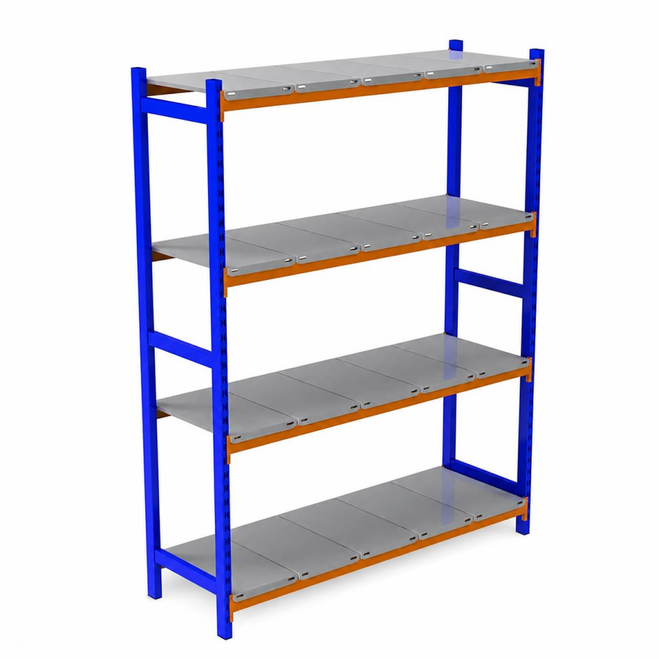 4 Katlı Depo Rafı - 300-350 Kg Taşıma Kapasiteli Hafif Rack Raf