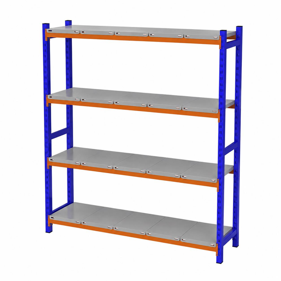 4 Katlı Depo Rafı - 300-350 Kg Taşıma Kapasiteli Hafif Rack Raf