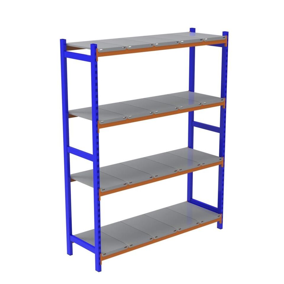 4 Katlı Depo Rafı - 300-350 Kg Taşıma Kapasiteli Hafif Rack Raf