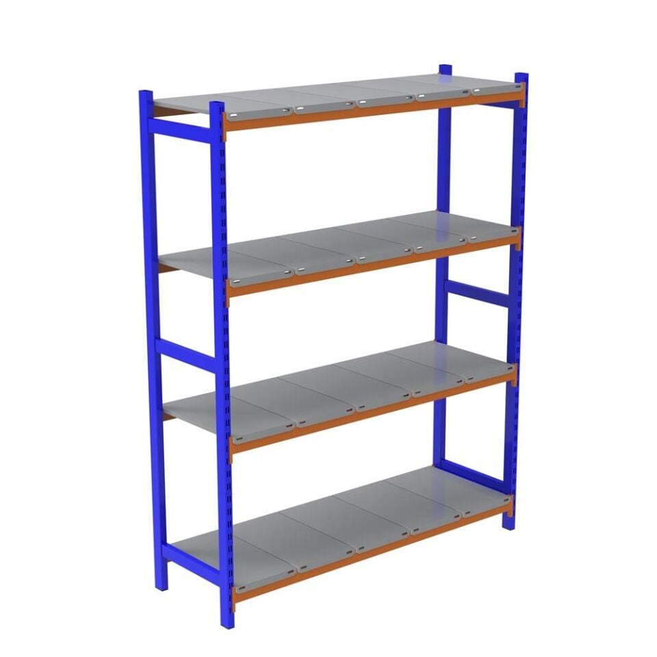 4 Katlı Depo Rafı - 300-350 Kg Taşıma Kapasiteli Hafif Rack Raf