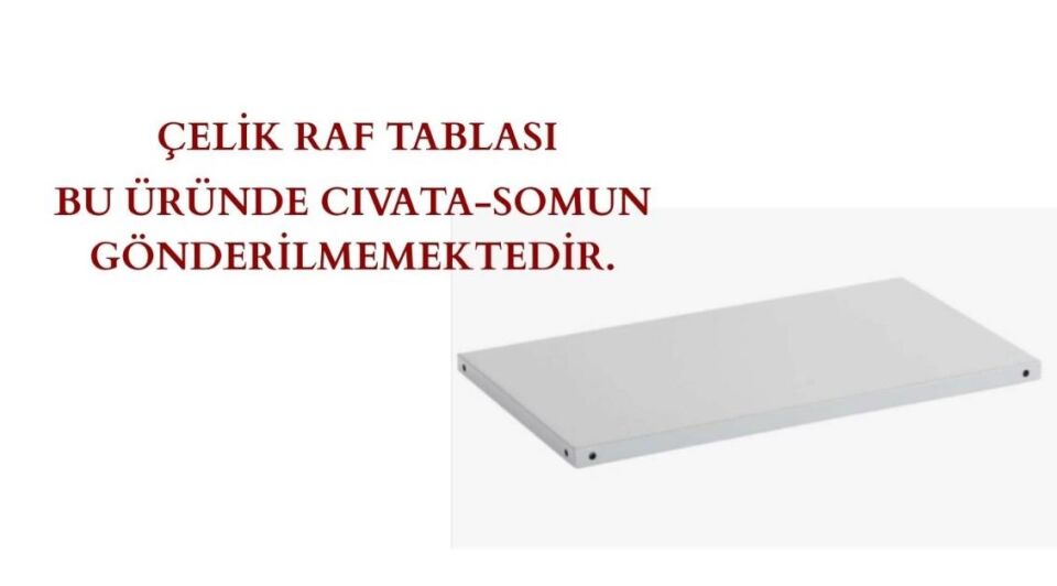 1 Adet Galvaniz Çelik Raf Tablası - Depo, Arşiv, Kiler, Dosya, Market Rafı