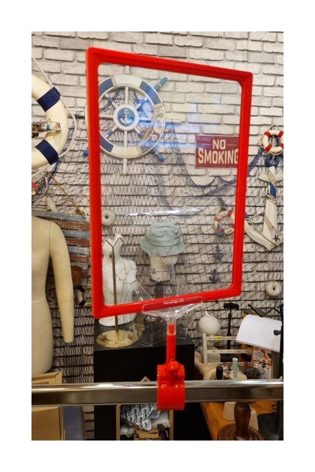 5 Adet Sarı A4 Mandallı Fiyat Etiketi - Sepet, Stand, Teşhir, Askılık, Çerçeveli Fiyat Etiketi