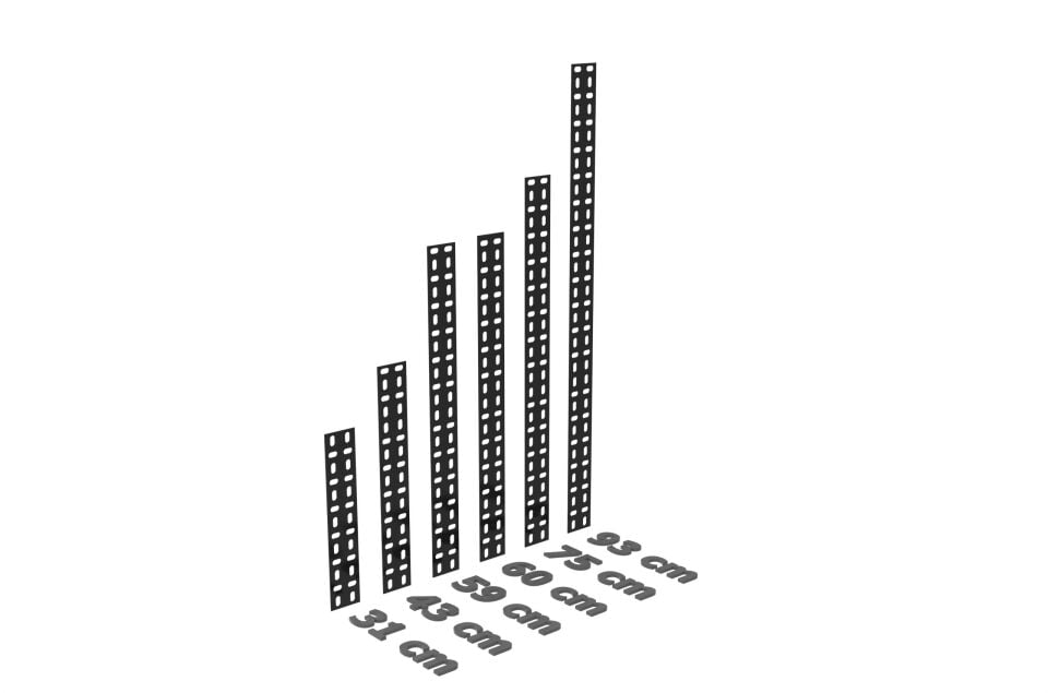 4 Adet Siyah Çelik Raf Siperlik - Siperatör, Koruma