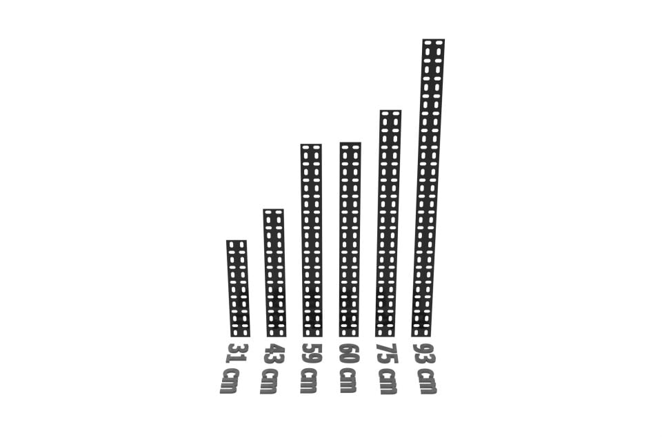 4 Adet Siyah Çelik Raf Siperlik - Siperatör, Koruma