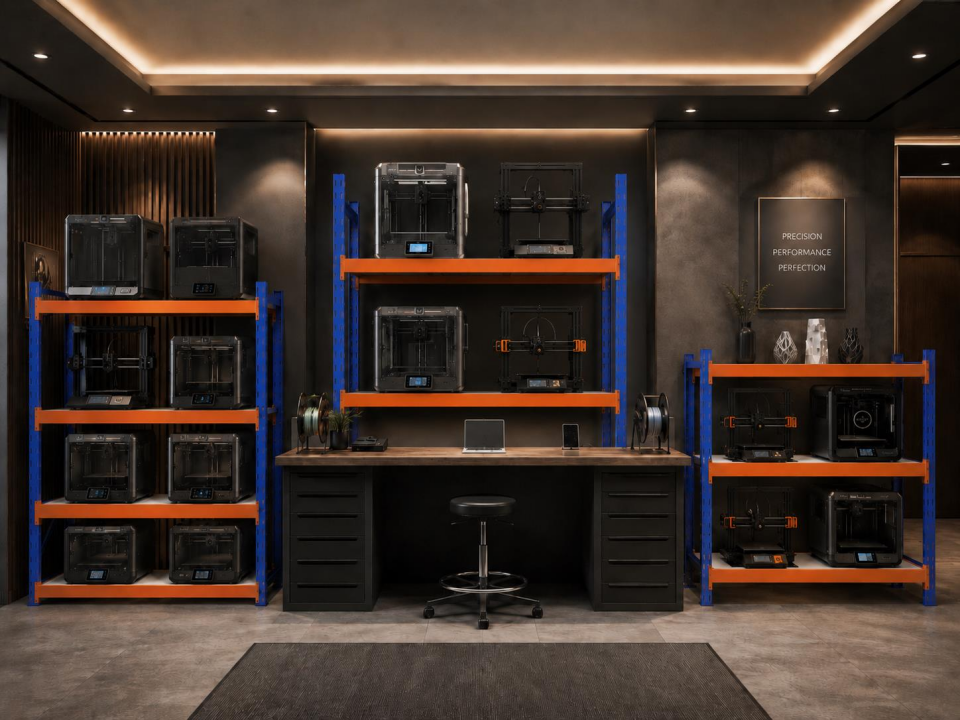 2 Katlı Ahşap Raflı İçten Oturmalı Hafif Rack - 3D Yazıcı Rafı, Depo Rafı