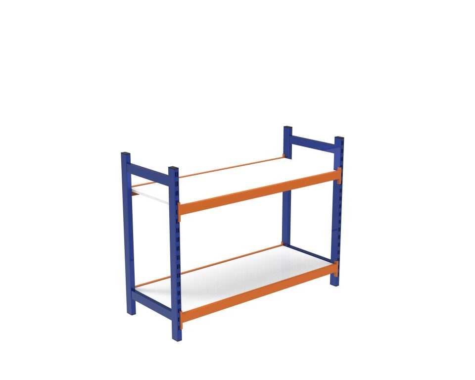 2 Katlı Ahşap Raflı İçten Oturmalı Hafif Rack - 3D Yazıcı Rafı, Depo Rafı