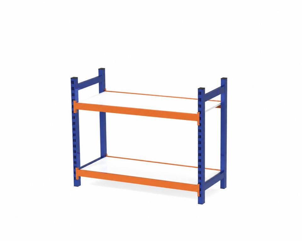 2 Katlı Ahşap Raflı İçten Oturmalı Hafif Rack - 3D Yazıcı Rafı, Depo Rafı