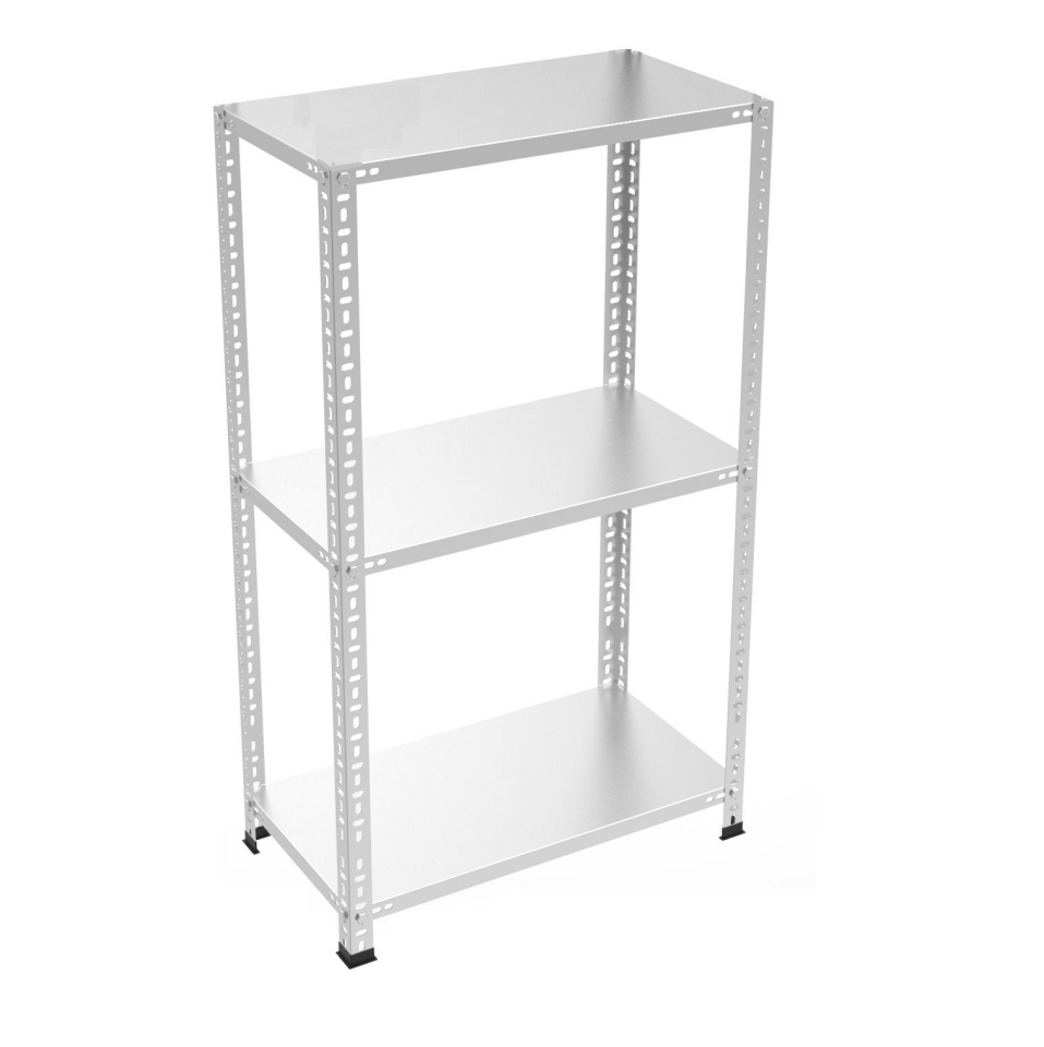 3 Katlı Galvaniz Çelik Raf - Depo, Arşiv, Kiler, Dosya, Market Rafı