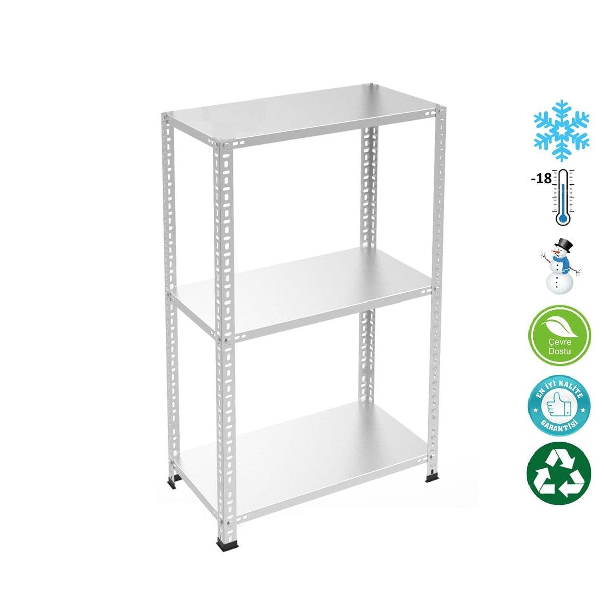 3 Katlı Paslanmaz Krom Akvaryum Rafı -304 Kalite - Inox Soğuk Oda Rafı, Buzhane Rafı