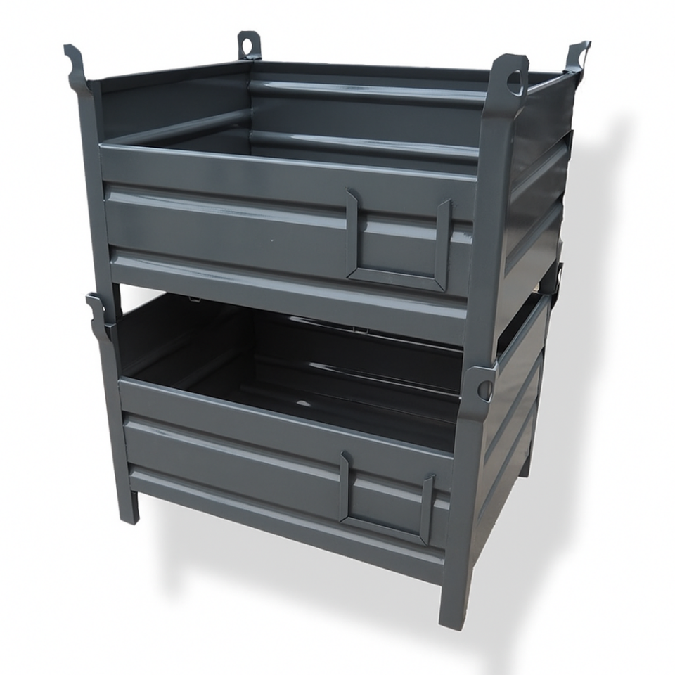 Metal Taşıma Kasası 750 kg Kapasite 80x100x50cm GRİ