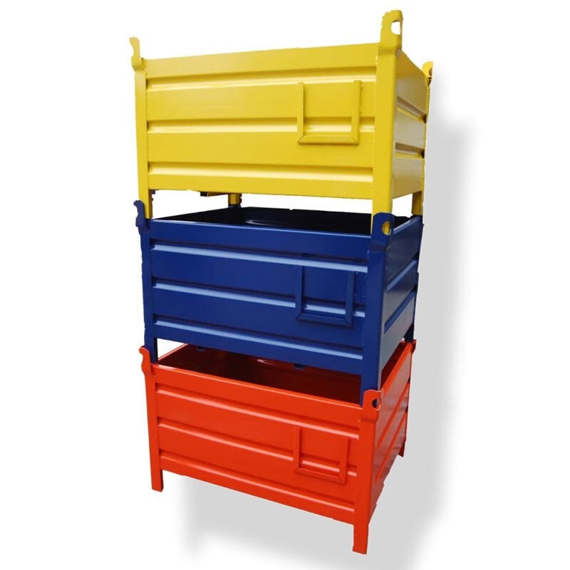 Metal Taşıma Kasası 750 kg Kapasite 80x100x50cm MAVİ