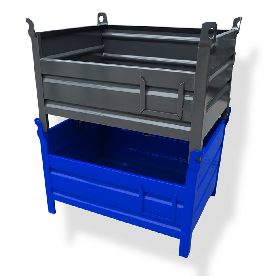 Metal Taşıma Kasası 750 kg Kapasite 80x100x50cm MAVİ