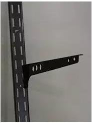 Konik Raf Destek Kolu - Ahşap Raf Desteği, Raf Tutucu Ayak - Siyah - 30 cm