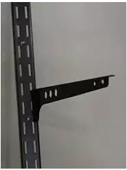 Konik Raf Destek Kolu - Ahşap Raf Desteği, Raf Tutucu Ayak - Siyah - 30 cm