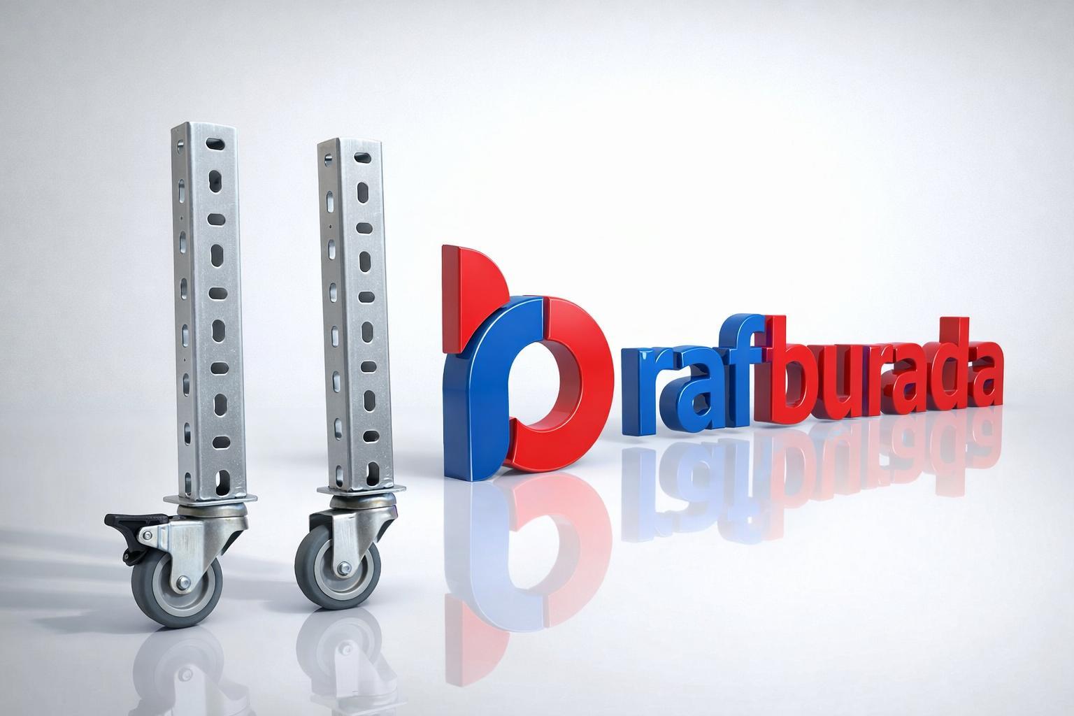 4 Adet Çelik Raf Tekerleği - Dosya, Arşiv, Depo, Market Raf Tekerleği