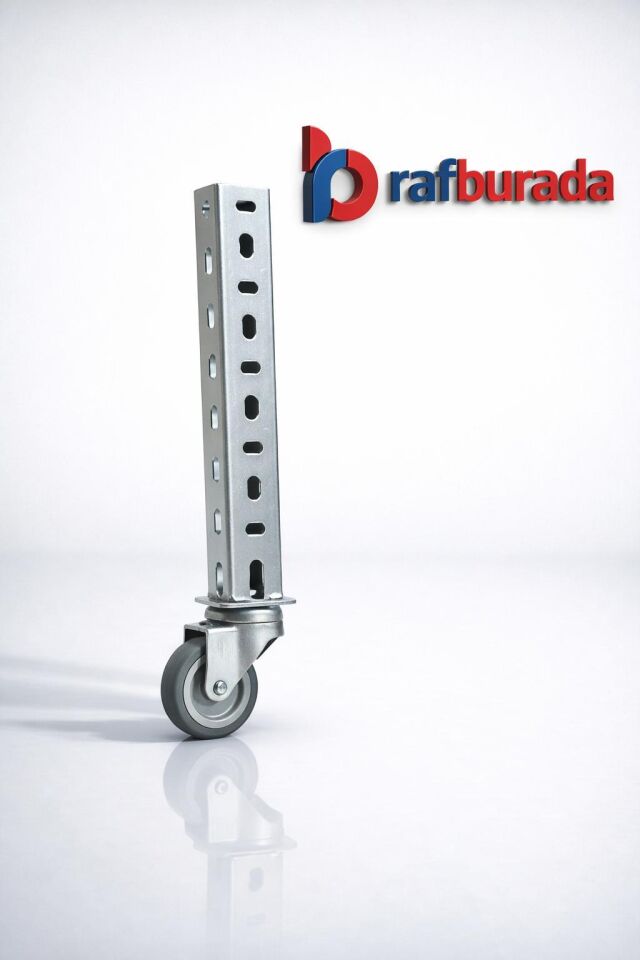 4 Adet Çelik Raf Tekerleği - Dosya, Arşiv, Depo, Market Raf Tekerleği