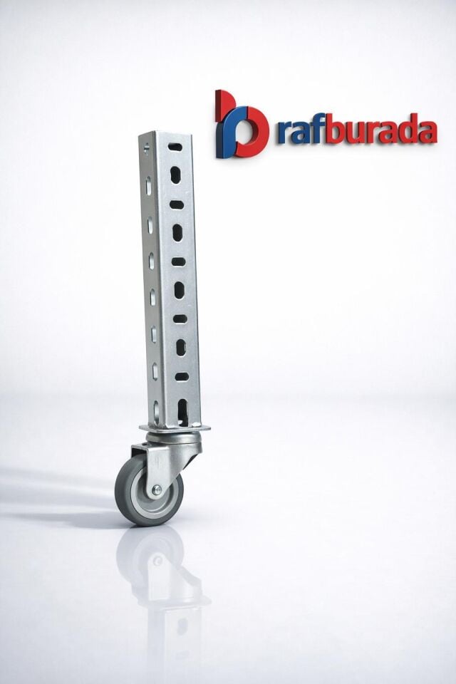 4 Adet Frensiz Çelik Raf Tekerleği - Dosya, Arşiv, Depo, Market Raf Tekerleği