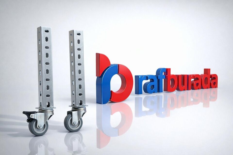 4 Adet Frensiz Çelik Raf Tekerleği - Dosya, Arşiv, Depo, Market Raf Tekerleği