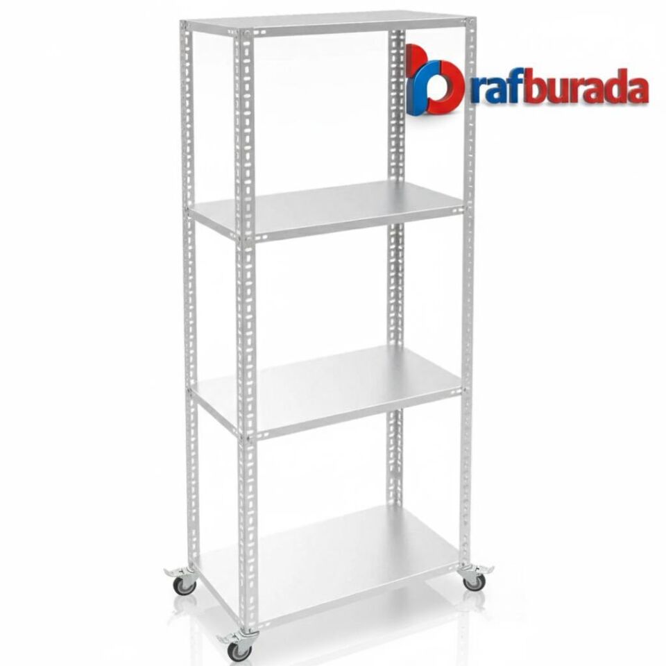 1 Adet Frenli Çelik Raf Tekerleği - Dosya, Arşiv, Depo, Market Raf Tekerleği