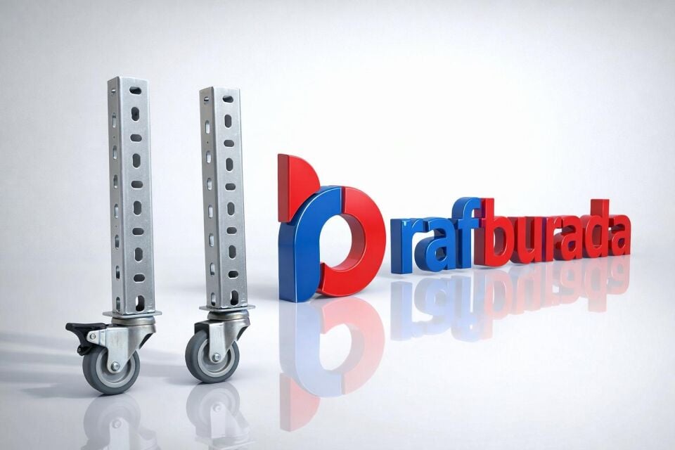 1 Adet Frensiz Çelik Raf Tekerleği - Dosya, Arşiv, Depo, Market Raf Tekerleği