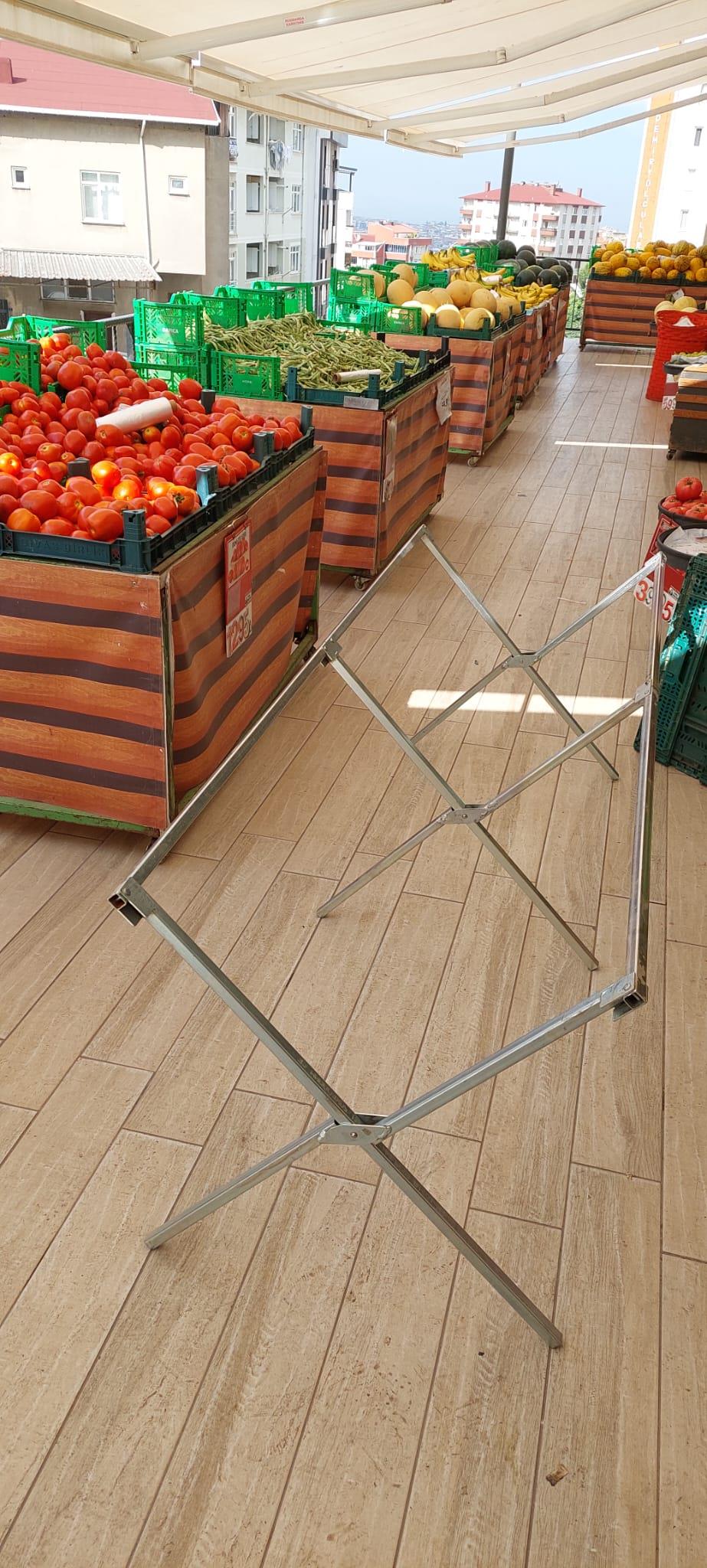 Pazarcı tezgahı,Seyyar Kampet,Piknik Masası (SADECE METAL AYAK-AHŞAP TABLA HARİÇ)