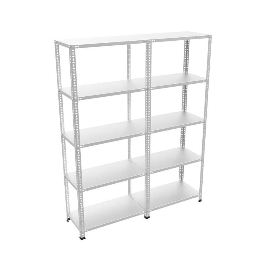 5 Katlı Duble Galvaniz Çelik Raf - Depo, Arşiv, Kiler, Dosya, Market Rafı