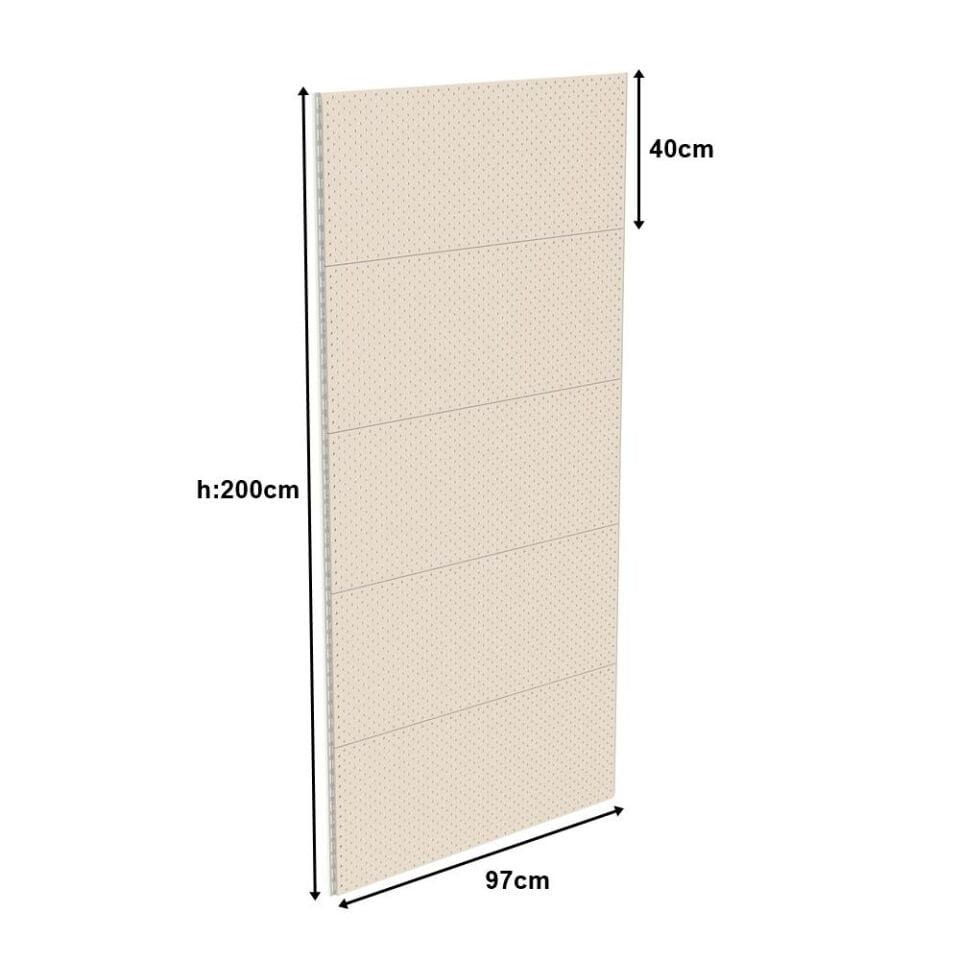 40x90x200 Cm Duvara Monte Hırdavat Rafı
