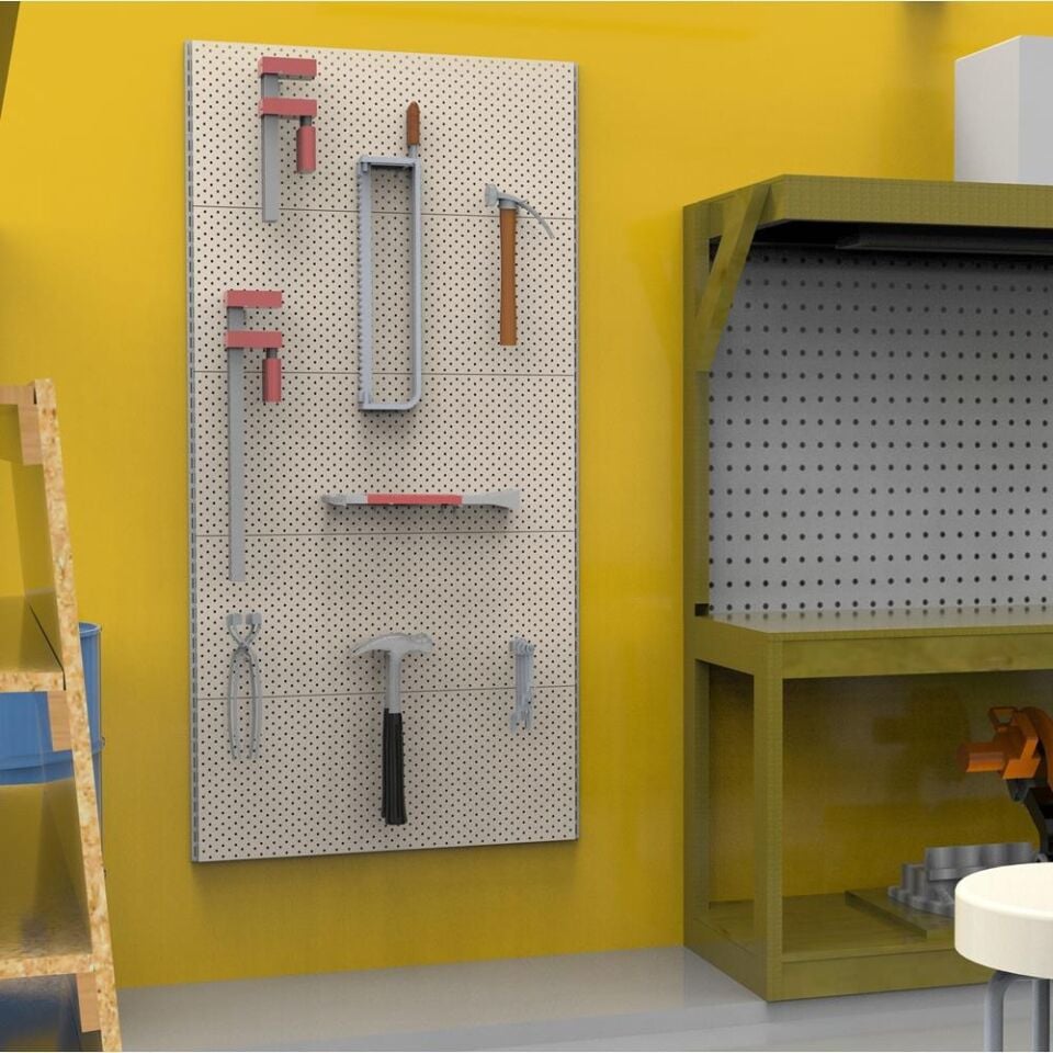 40x95x200 Cm Duvara Monte Hırdavat Rafı