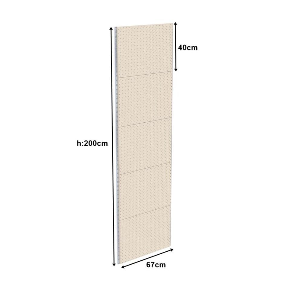 40x67x200 Cm Duvara Monte Hırdavat Rafı