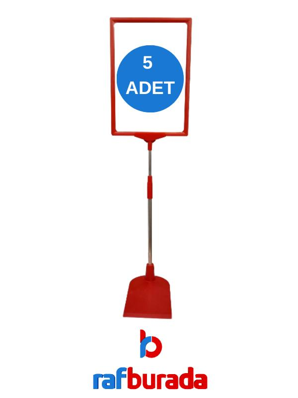 5 Adet Mavi A4 Ördek Ayaklı Fiyat Etiketi - Sepet, Stand, Teşhir, Askılık, Çerçeveli Fiyat Etiketi