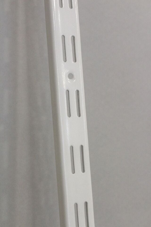 200 Cm Beyaz Çift Delikli Raf Dikme Destek Profili - Raf Direği