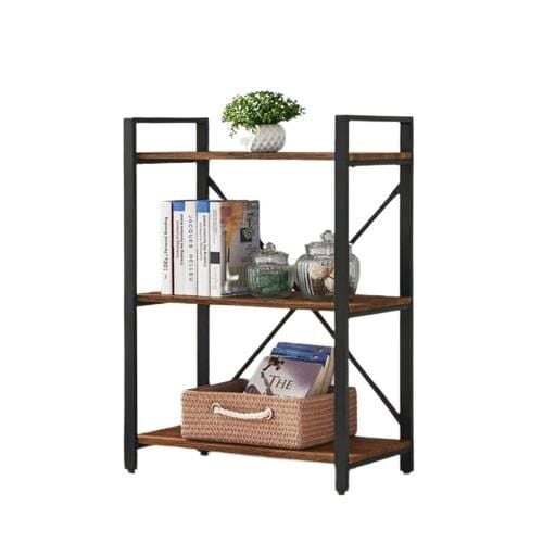 3 Katlı Kitaplık - Ahşap Duvar Rafı, Dekoratif Raf