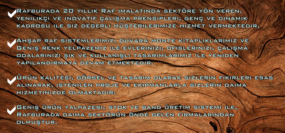 3 Katlı Kitaplık - Ahşap Duvar Rafı, Dekoratif Raf
