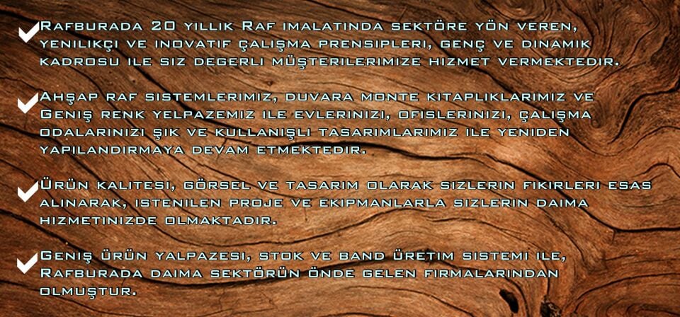 3 Katlı Kitaplık - Ahşap Duvar Rafı, Dekoratif Raf